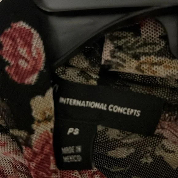 NWT INC floral see through dress petite size: PS - Picture 7 of 11